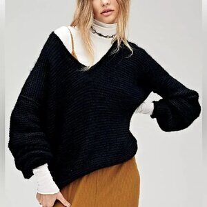 Free People All Mine Sweater in Black, Size M